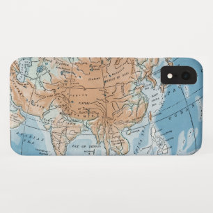 Fysieke kaart van Azië (1916) iPhone XR Hoesje