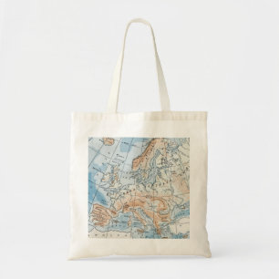 Fysieke kaart van Europa (1916) Tote Bag