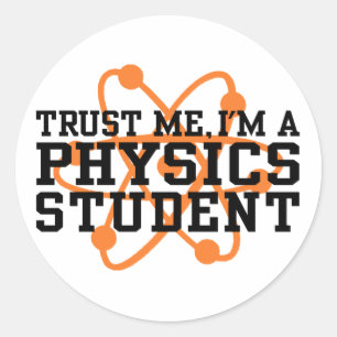Fysieke student ronde sticker