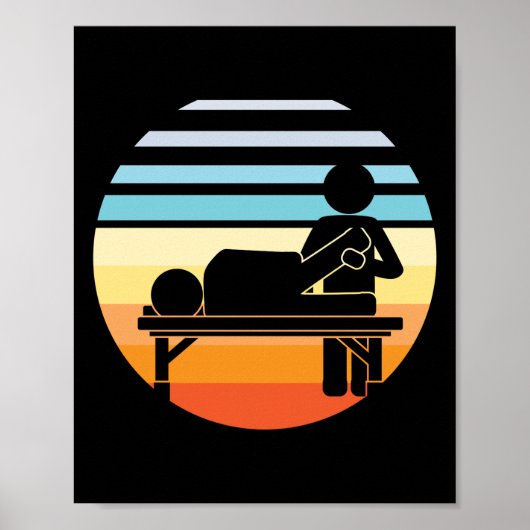 Fysieke therapie Adjunct Retro Poster (Voorkant)