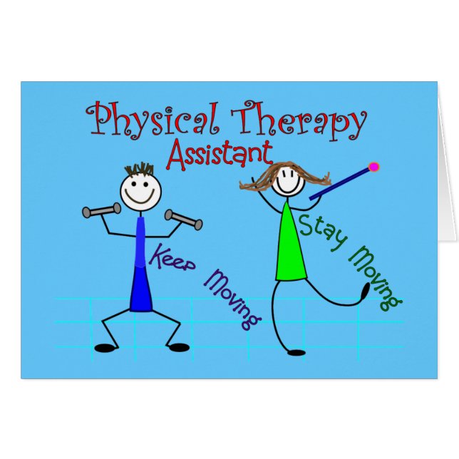 Fysieke therapie Assistant Stick People Design (Voorkant Horizontaal)