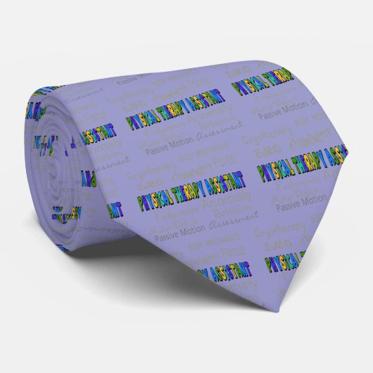 Fysieke therapie Assistant "Terminology" Design Stropdas (Opgerold)