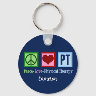 Fysieke therapie Blauw Aangepast Sleutelhanger