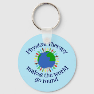Fysieke therapie maakt de wereld om sleutelhanger