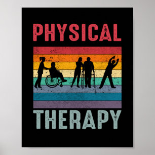 Fysieke therapie met behulp van een Gift Retro Poster