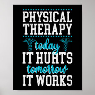 Fysieke therapie met fysiotherapie poster