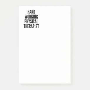 Fysieke therapie met hard werken post-it® notes