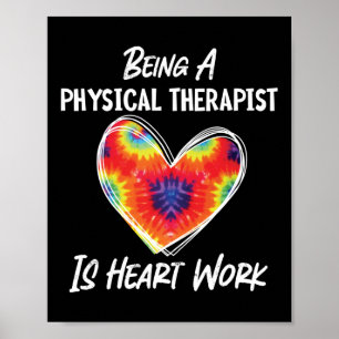 Fysieke therapie met THEMA Assistant Tie Dye Heart Poster