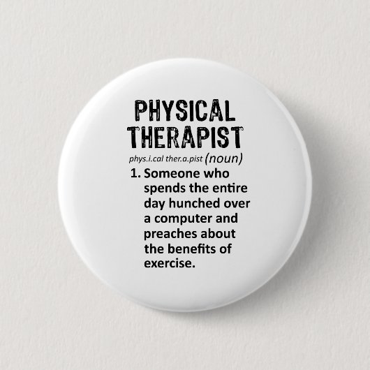 Fysieke Therapietdefinitie Ronde Button 5,7 Cm (Voorkant)