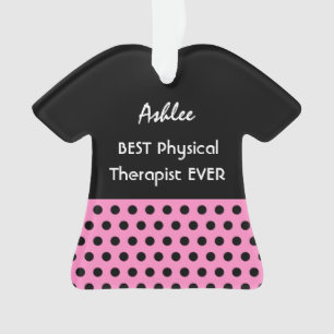 FYSIEKE THERAPIST Professie PINK Polka Dots A14 Ornament