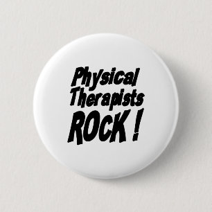 Fysieke Therapisten Rock! Knoop Ronde Button 5,7 Cm