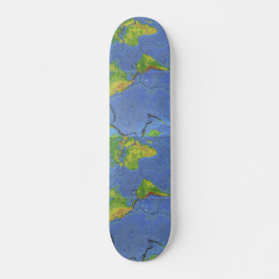 Fysieke Wereldkaart 1994 - Tectonische Borden - US Skateboard
