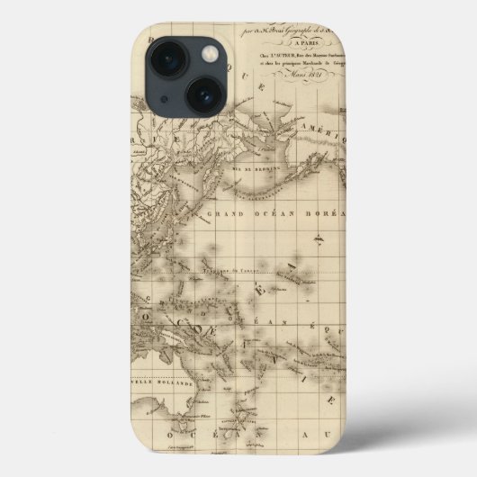 Fysieke wereldkaart Case-Mate iPhone case (Achterkant)