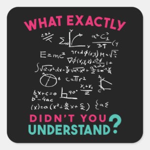 Fysieke Wiskunde Formule Joke Square Sticker