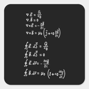 Fysieke Wiskunde Formule Studenten Leerleraar Uitn Vierkante Sticker