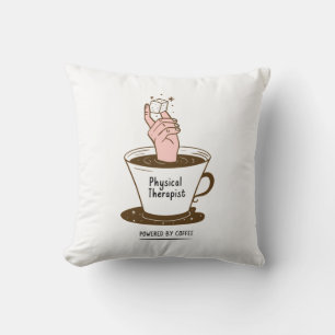 Fysiotherapeut aangedreven door koffie kussen
