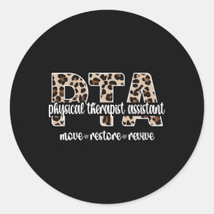 Fysiotherapeut Assistent PTA Fysiotherapie Ronde Sticker