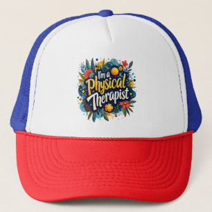Fysiotherapeut Floral Quote Art Trucker Pet