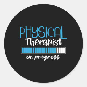 Fysiotherapeut in uitvoering Gezondheidstherapie Ronde Sticker