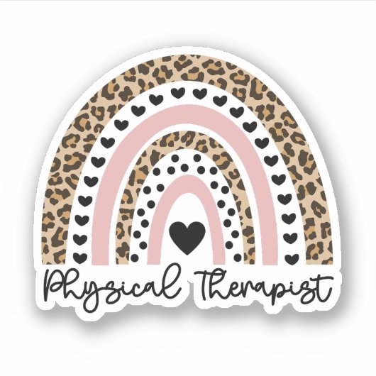 Fysiotherapeut Rainbow, Fysiotherapie Sticker (Voorkant)