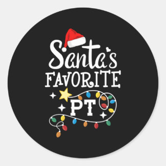 Fysiotherapeut Therapie Santa's favoriete PT Ronde Sticker