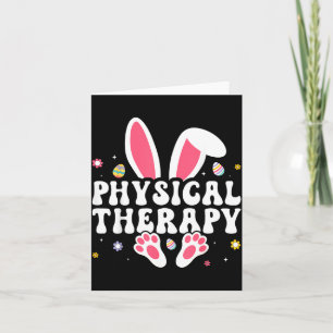 Fysiotherapie Gelukkige Pasen Dag Konijn Eieren PT Kaart