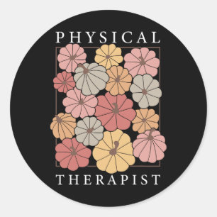Fysiotherapie Pompoen Herfst PT Therapeut Thanksg Ronde Sticker