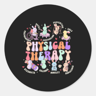 Fysiotherapie PT Fysiotherapeut Paasdag Ronde Sticker