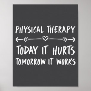 Fysiotherapie Quotes Vandaag Doet Het Pijn Morgen Poster