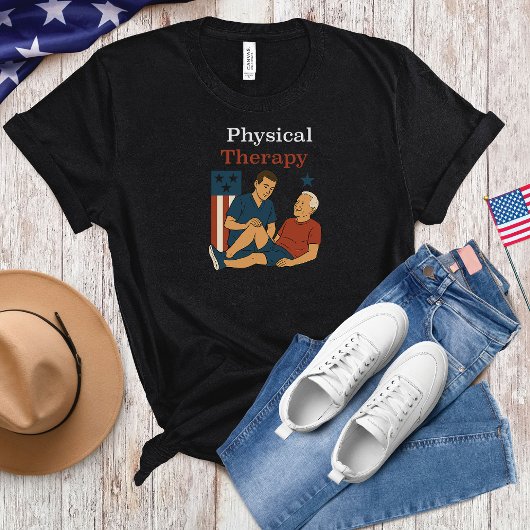 Fysiotherapie vierde juli t-shirt