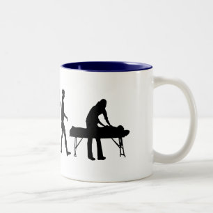 Fysische fysiotherapie Sporttherapie Therapistisch Tweekleurige Koffiemok