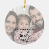 Fysische kalligrafie Kerstfeest Keramisch Ornament (Voorkant)