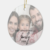 Fysische kalligrafie Kerstfeest Keramisch Ornament (Links)