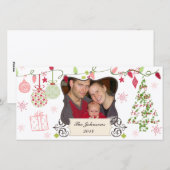 Fysische kerstfeestelijke fotokaart feestdagenkaart (Voorkant / Achterkant)
