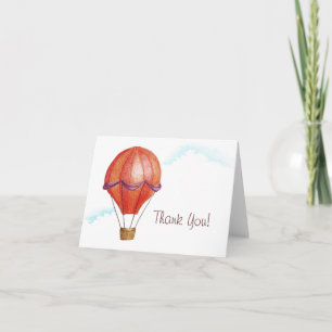 Fysische  luchtballon Dank u wel Bedankkaart