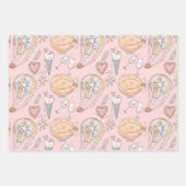 Fysische luchtballon schattig stel roze inpakpapier vel (Voorkant 3)