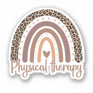 Fysische theetherapie, regenboog, fysieke therapis sticker