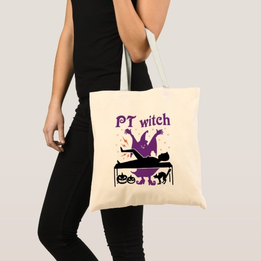 Fysische therapie Halloween PT heks Tote Bag (Voorkant (product))