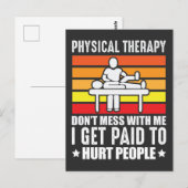 Fysische therapie PT fysio massage assistent Briefkaart (Voorkant / Achterkant)