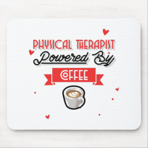 Fysische therapist aangedreven door koffie muismat