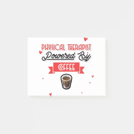 Fysische therapist aangedreven door koffie post-it® notes (Voorkant)