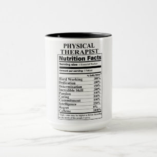 Fysische therapistische voedingsfeiten mok