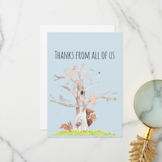 Fysische Waterverven Bedankkaart (Voorkant / Achterkant in situ)