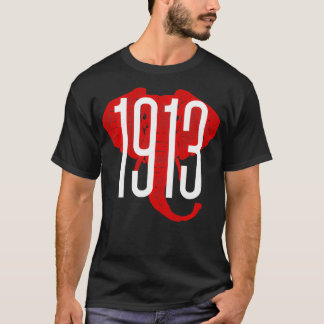 G1913 Bold Elephant Achtergrond College T-shirt