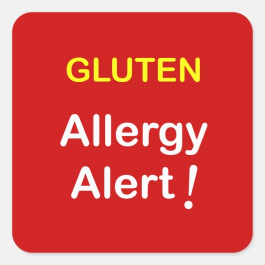 g1 - Allergie Alert - GLUTEN. Vierkante Sticker (Voorkant)