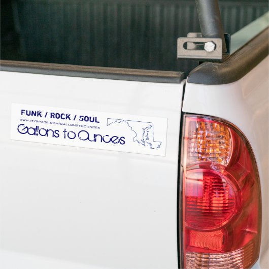 G2O witte Bumpersticker (Op Truck)