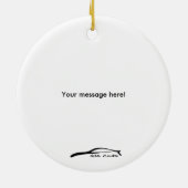 G35 kerstversiering met coupe keramisch ornament (Achterkant)