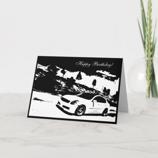 G35 Sedan Car thème carte d'anniversaire (Devant)