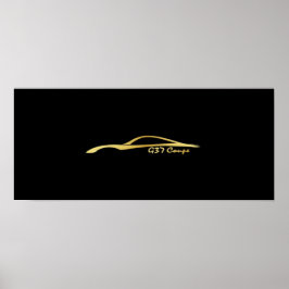G37 Brush Stroke Gold Poster