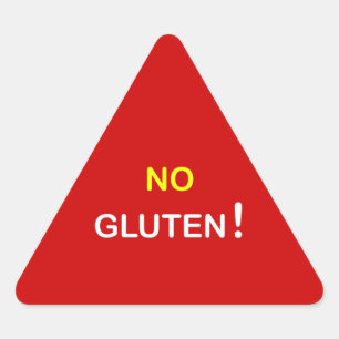 g3 - Voedselalarm ~ GEEN GLUTEN. Driehoek Sticker
